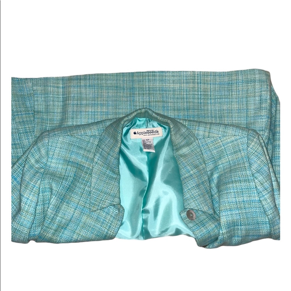 NWOT Appleseed’s - Women’s Petite Size 10P Blue & Green Blazer Jacket Coat - Picture 10 of 14